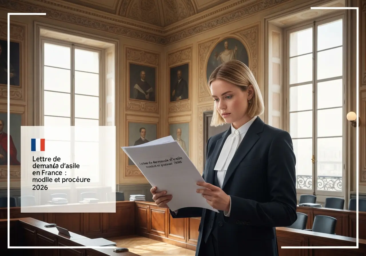 Lettre de demande d'asile en France : modèle et procédure 2026