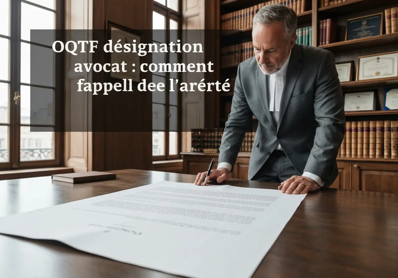 OQTF désignation avocat : comment faire appel de l'arrêté